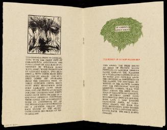 Announcing a New Broadside & Listing Those Titles Recent & Old Which Are to Be Had from the Gehenna Press