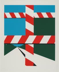 Untitled (Road with red and white barrier)