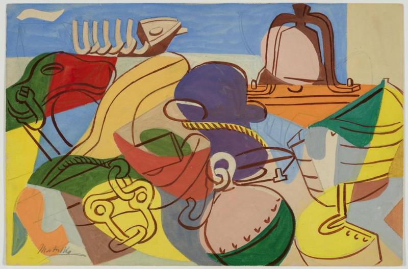 Arrangement with Boat and Bell