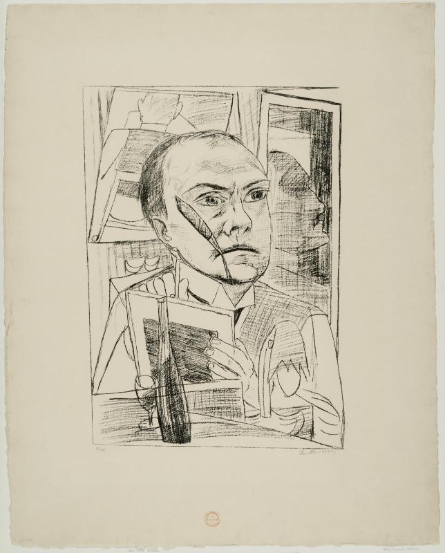 Self-Portrait in the Hotel; plate 1 of Berliner Reise