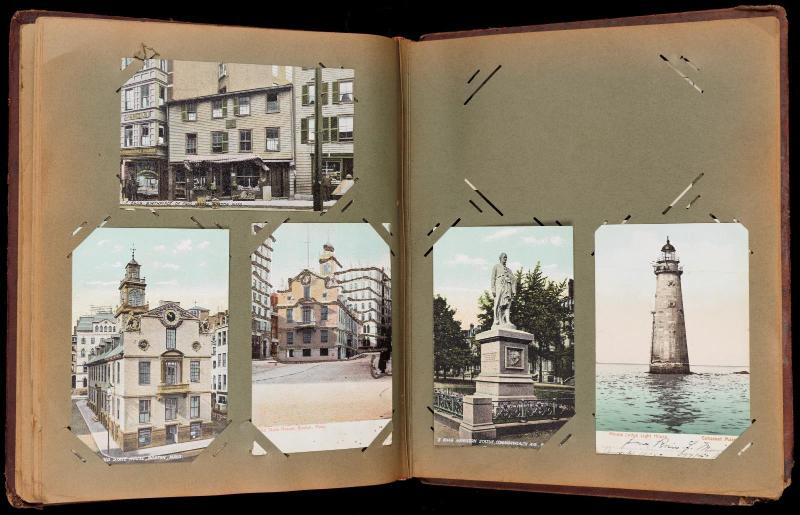 Postcard album of Boston and New England scenes