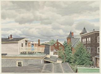 Backs of Houses and Church, Late Summer