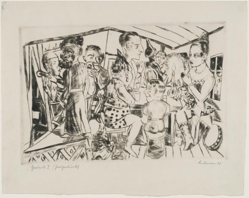 Hinter den Kulissen (Behind the Scenes), plate 3 from the series Der Jahrmarkt (Annual Fair)