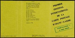 PREMIER FESTIVAL INTERNATIONAL DE LA CARTE POSTALE D'AVANT-GARDE - 
CA[R]TALOGUE 1 - 53 CARTES POSTALES