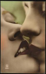 Women kissing