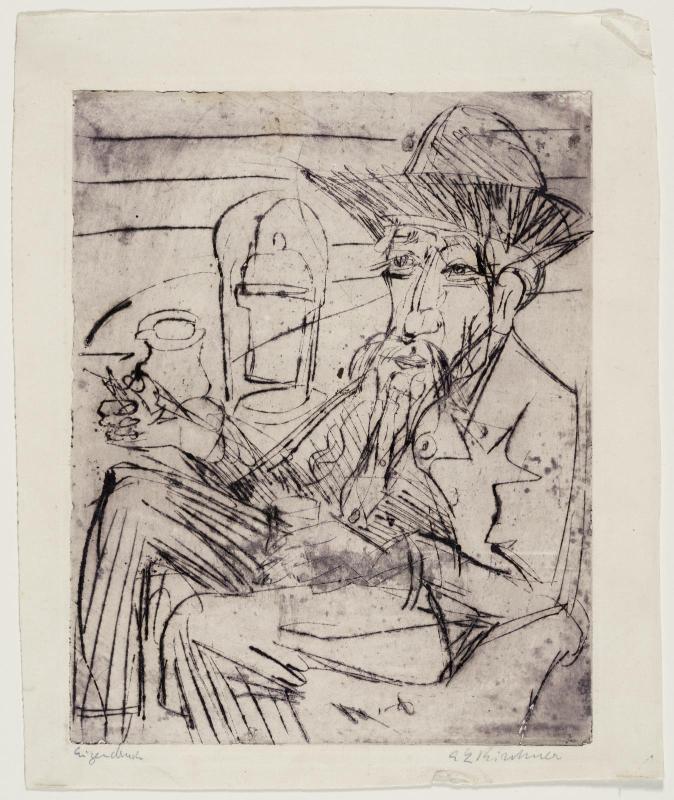 Seated Old Man with Glass (Kaspar Cadiepold)