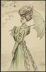 LA PARISIENNE ETE 1905 (green with pink bows)