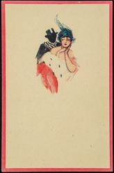 Man with striped scarf and woman with ermine fur.
