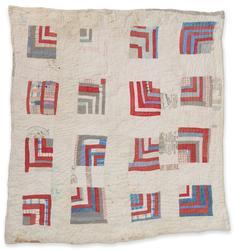 Quilt: Housetop, Half Log Cabin