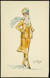 "SILHOUETTES PARISIENNES" - brown skirt suit.