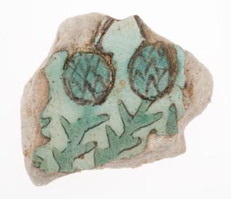 Fragment of inlay with cornflowers