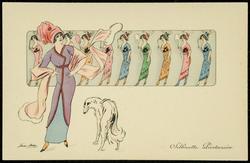 Silhouette Printaniére (tall white dog)