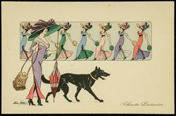 Silhouette Printaniére (tall black dog)