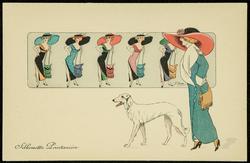 Silhouette Printaniére (tall white dog)