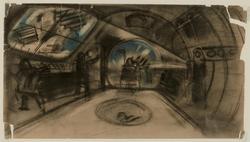 Study for an interior of a cargo plane