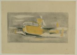 Study for a yellow "Islander" plane
