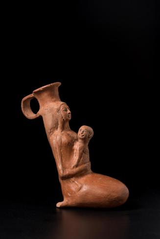 Figure vase in the form of a woman and child