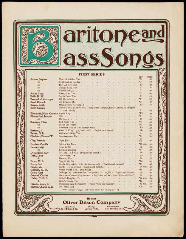 Baritone and Bass Songs