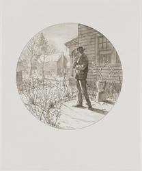 Study for December (Contemplating in the Snow)