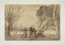 Douze Croquis & Dessins Originaux sur Papier Autographique par Corot, Paris ... à la Librairie artistique…