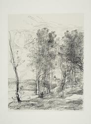 Douze Croquis & Dessins Originaux sur Papier Autographique par Corot, Paris ... à la Librairie artistique…