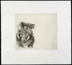 Untitled (Ten Etchings by George Whitman): Warthog