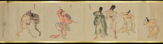 Copy of a scroll of sumo wrestlers