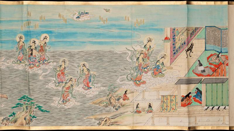 Copy of the Illustrated Legends of the Taima Mandala (Taima mandara engi emaki), scroll 2
