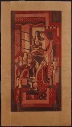 Wall hanging: Figures with Still Life