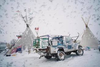 Camp Oceti Sakowin, First Blizzard