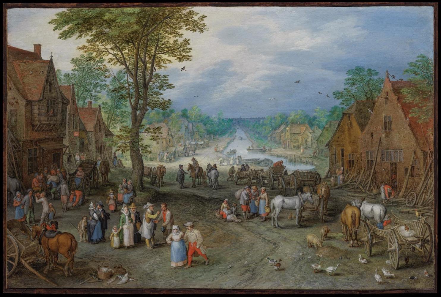 Village Scene with a Canal