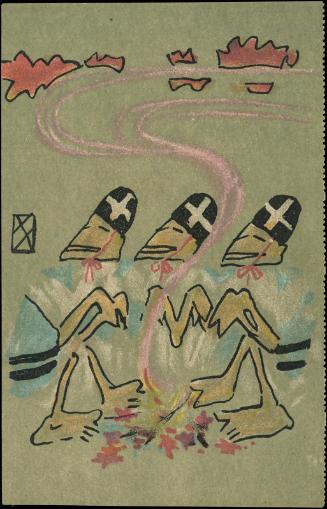 The Three Attendants Burning Maple Leaves to Heat Sake