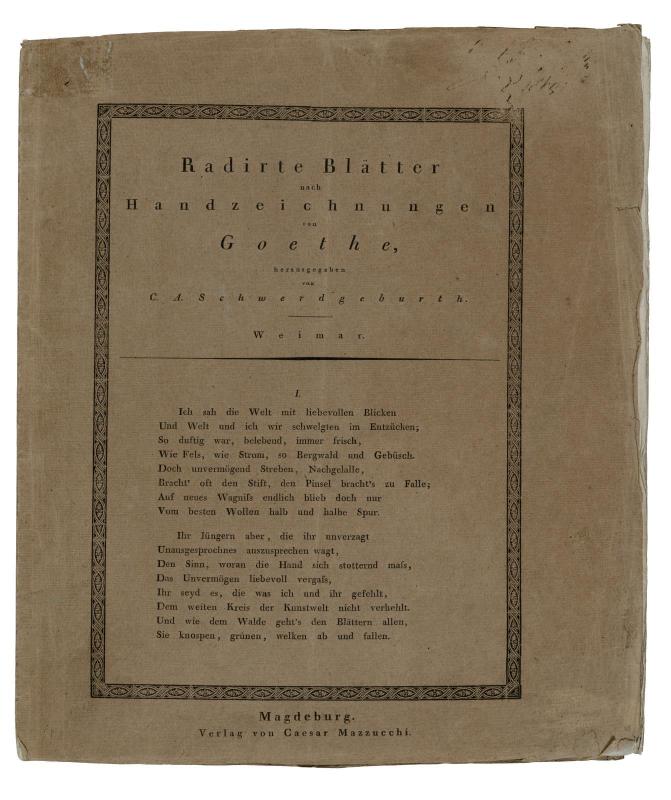 Radirte Blätter nach Handzeichnungen von Goethe