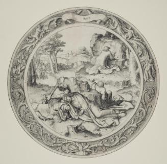 Christ in Gethsemane (from the Round Passion series, first of nine plates)