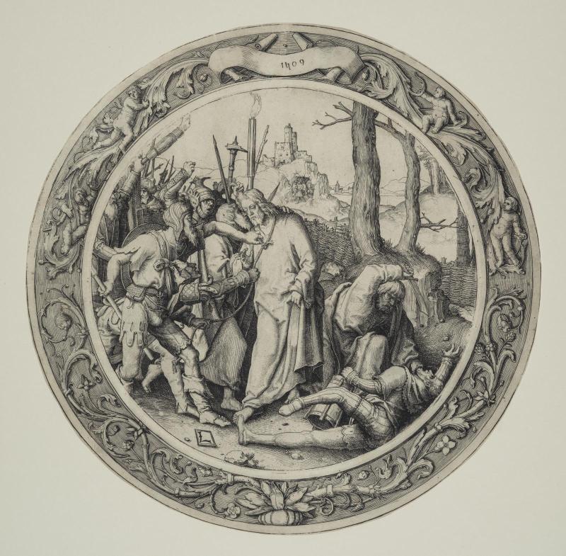 The Betrayal and Arrest of Christ (from the Circular Passion series, second of nine plates)