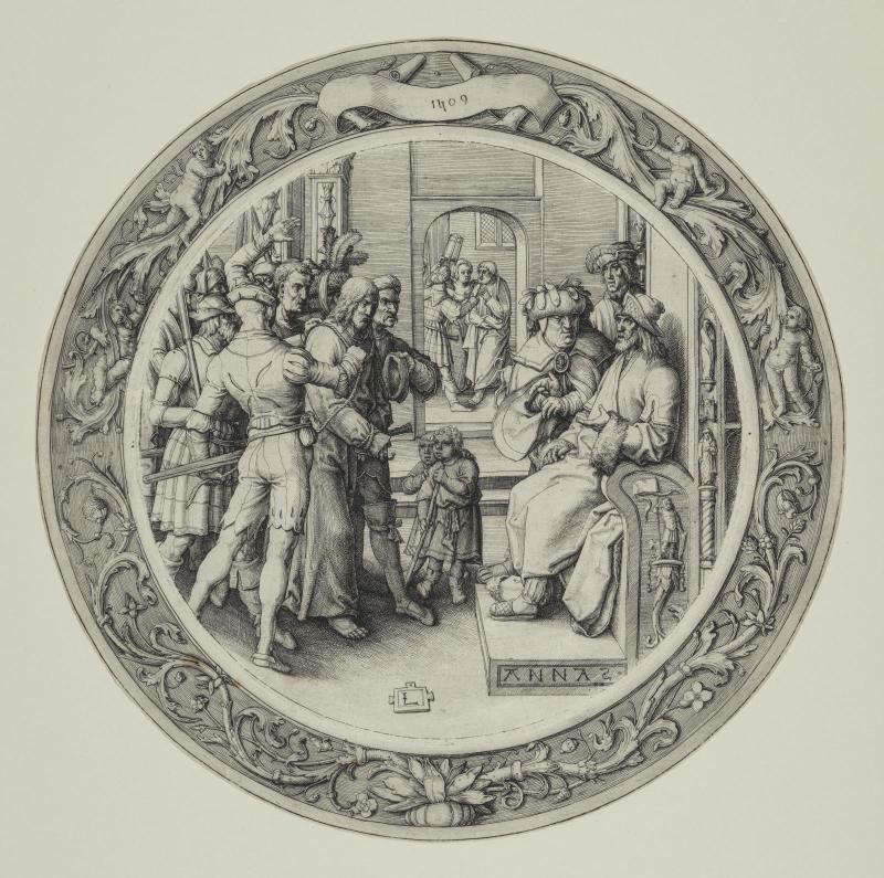 Christ Before Annas (from the Round Passion series, third of nine plates)