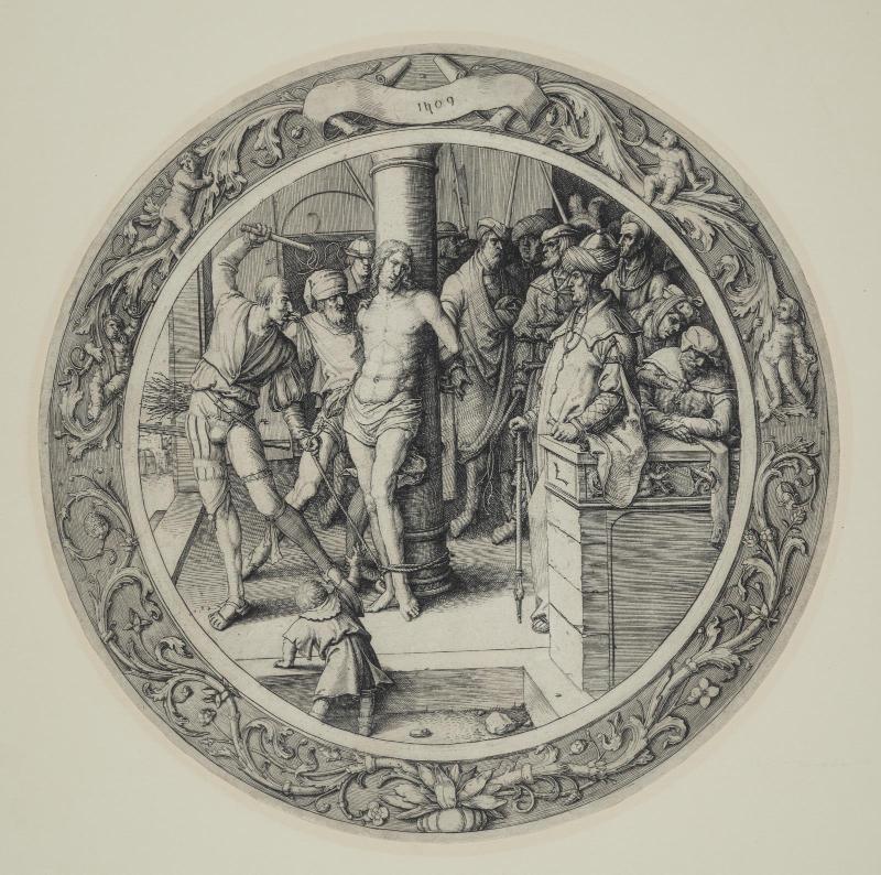 The Flagellation of Christ (from the Round Passion series, fifth of nine plates)