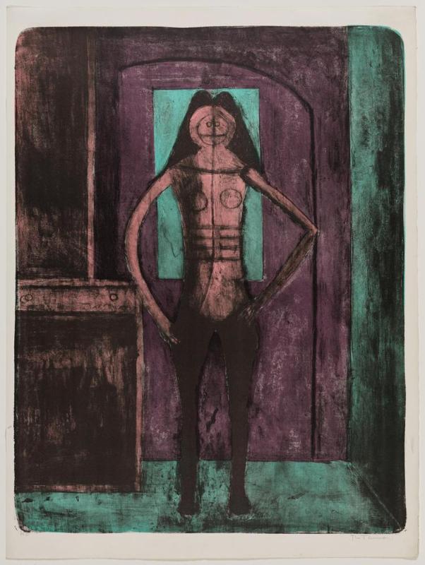 Mujer con mallas negras (Woman with black stockings)