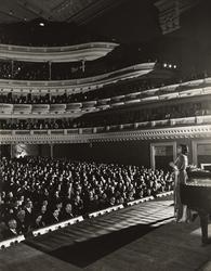 Marian Anderson singing at Carnegie Hall, NY, 1947
