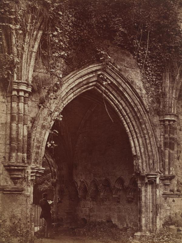 Man Reading, Archway of Chapter House, Furness Abbey