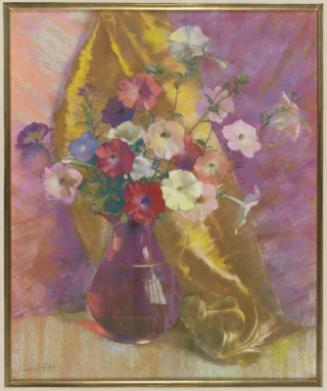 Petunias in a Glass Vase
