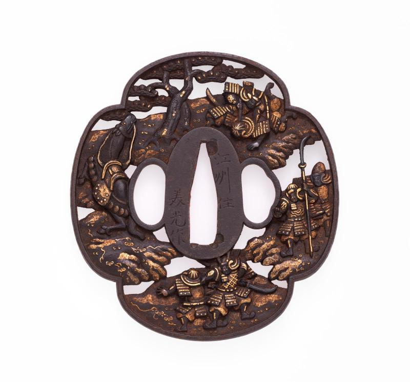 Tsuba with design of Genpei War