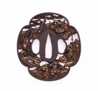 Tsuba with design of Genpei War