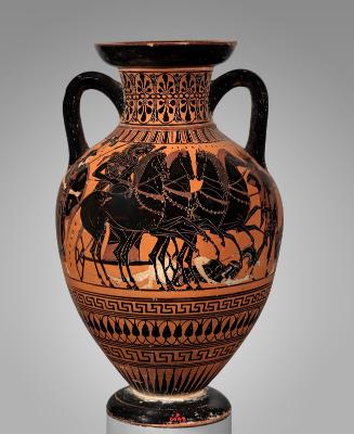 Two-handled jar (amphora) with Gigantomachy