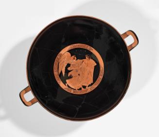 Drinking cup (kylix) depicting the goddess Eos abducting Kephalos or Tithonos
