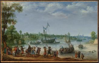 The Departure of the Pilgrim Fathers from Delfshaven on their Way to America