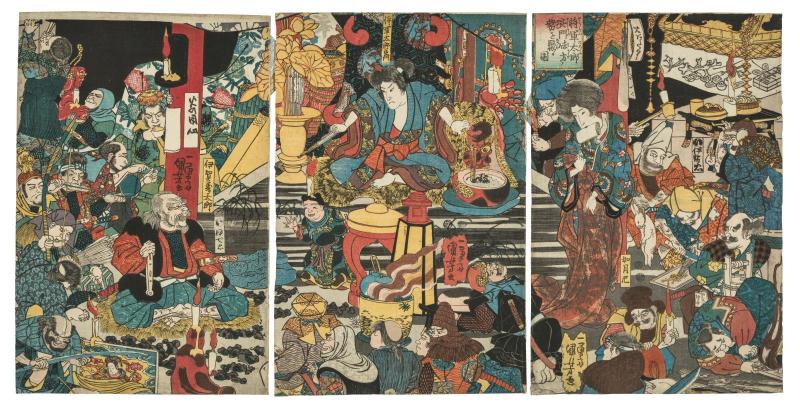 Shôguntarô Yoshikado Assembles His Allies (Shôguntarô Yoshikado mikata no sei o atsumuru zu)