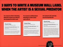 3 Ways to Write a Museum Wall Label When the Artist is a Sexual Predator