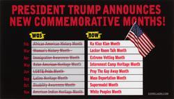 Trump Announces New Commemorative Months