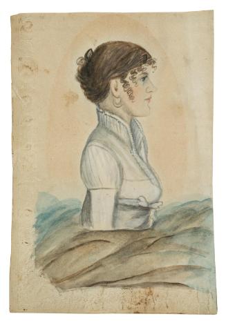 Portrait of a Woman with Forehead Curls